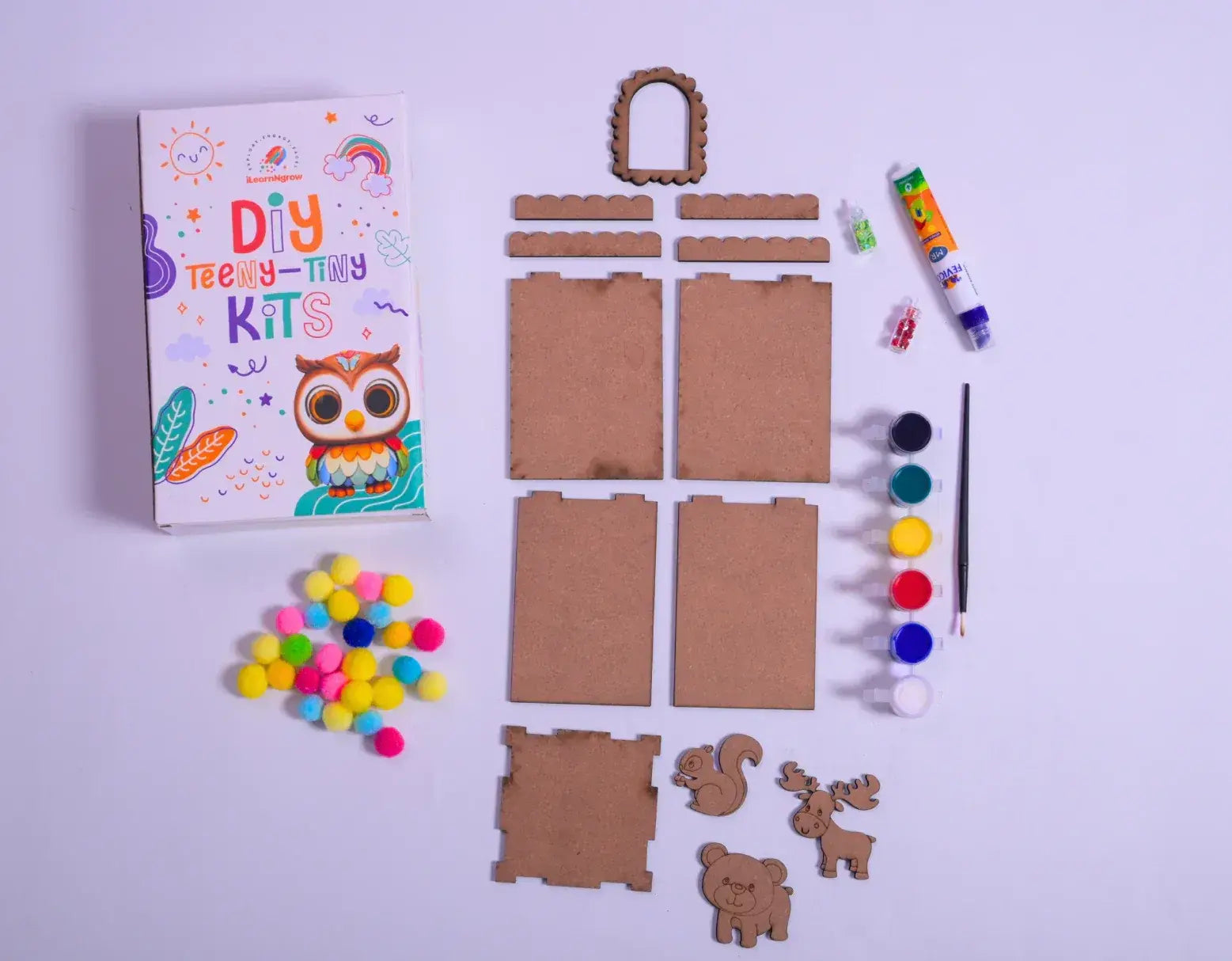 ilearnngrow Teeny Tiny DIY Pen Stand Craft Kit – Desk Organizer Craft Set for Kids