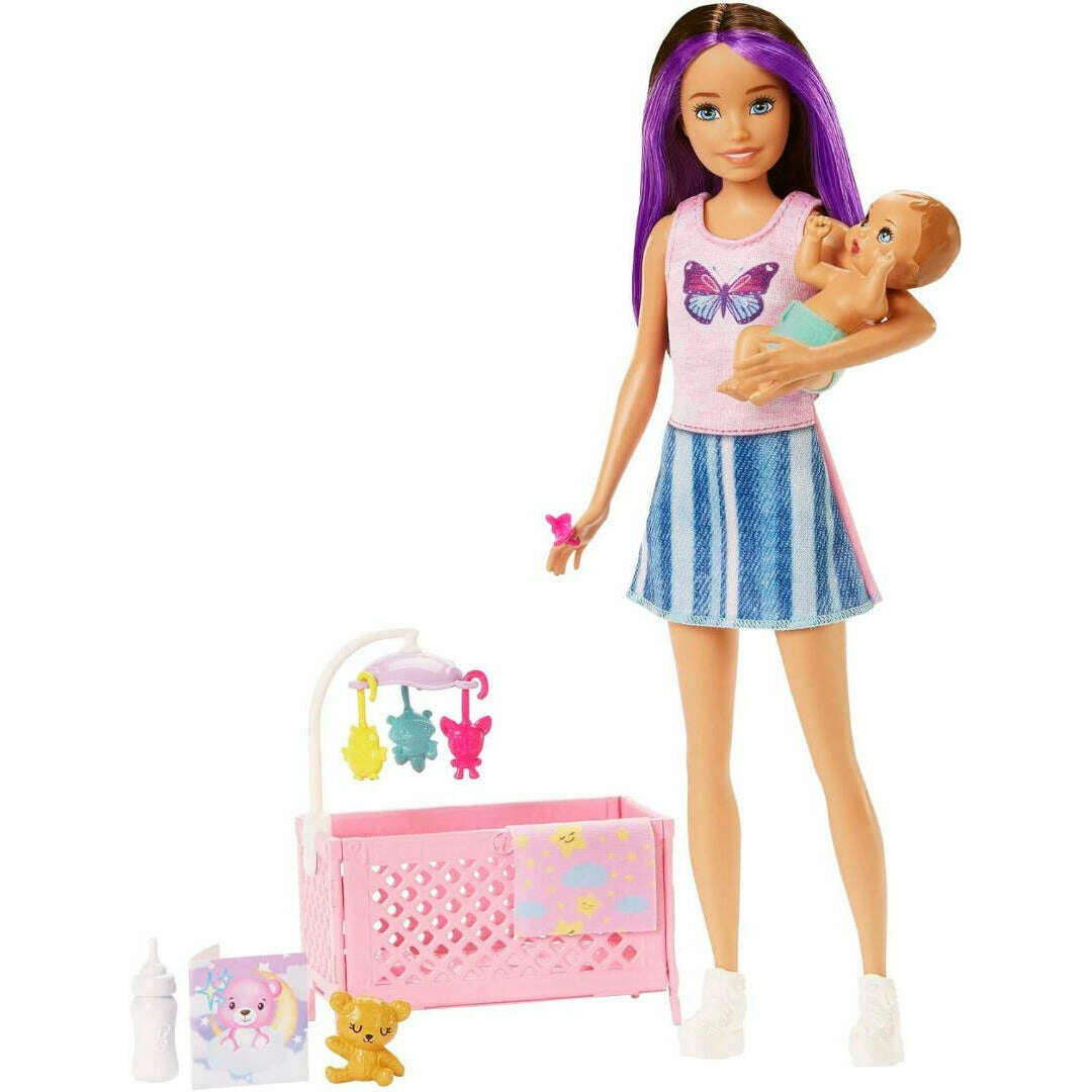 Mattel Barbie Skipper Babysitters INC Crib Playset (HJY33)