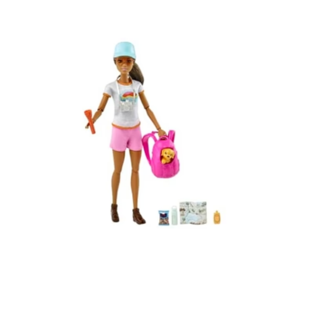 Mattel Barbie Doll With Puppy, Kids Toys, Self-Care Hiking Day