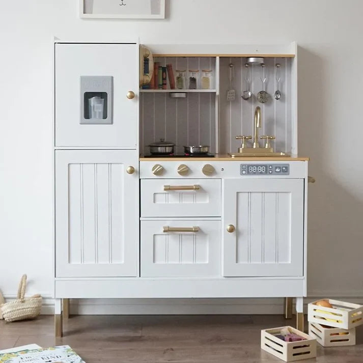 Wooden Luxury Neon Kitchen Set with Simulated Sound and Light
