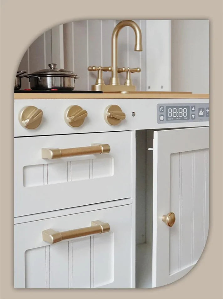 Wooden Luxury Neon Kitchen Set with Simulated Sound and Light