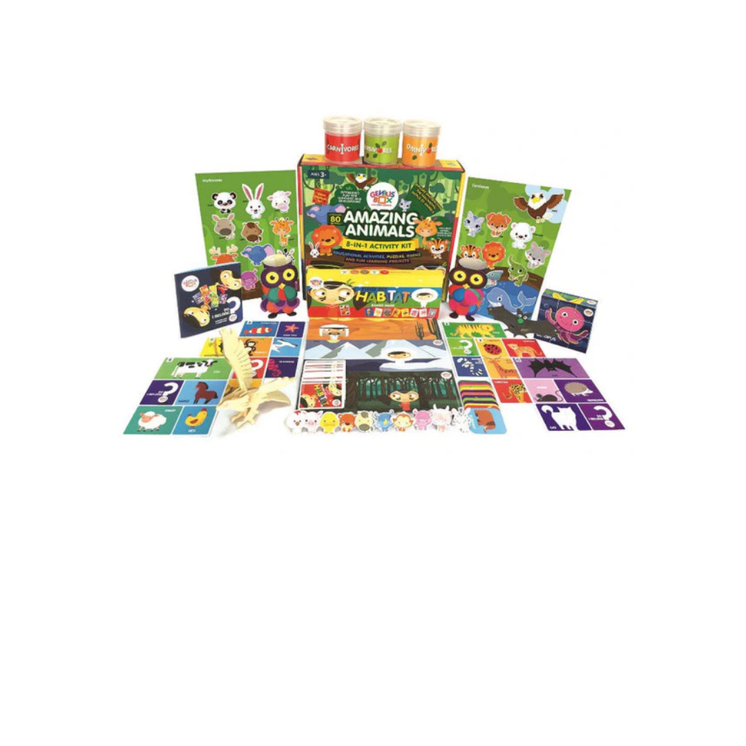 Genius Box Amazing Animals Educational Activity Kit 8 Activities