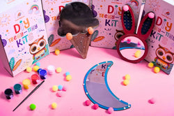 iLearnNGrow Teeny Tiny DIY Mirror Decorating Kit for Kids Set of 3 Creative Craft Set