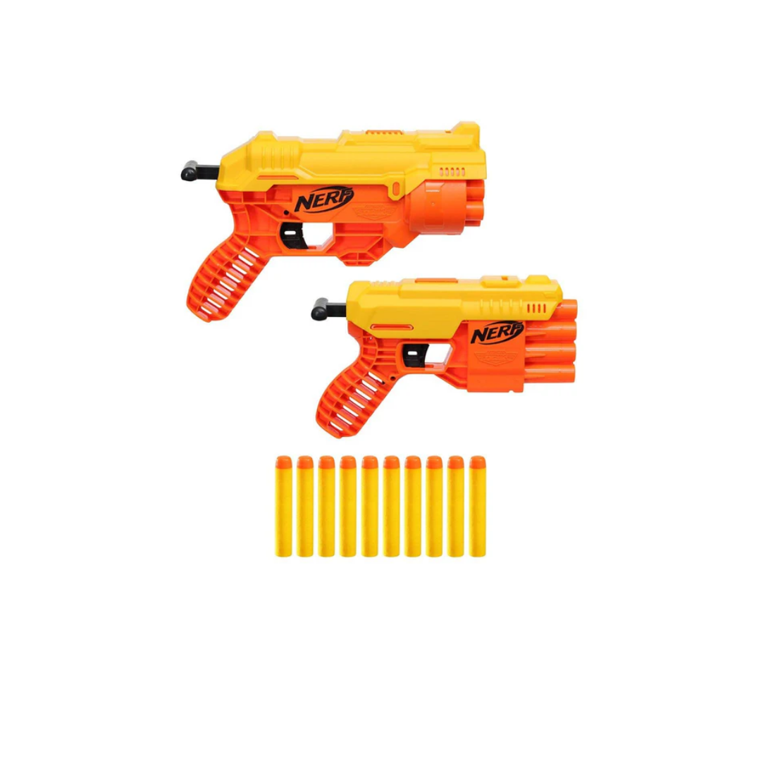 Nerf Alpha Strike Fang QS-4 and Cobra RC-6 Blasters ,Multi-Dart Blasting ,10 Official Nerf Elite Darts,for Kids, Teens, Adults