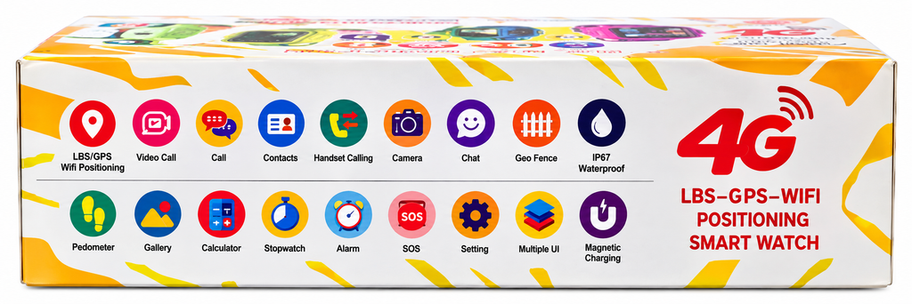 Spiky Cacus 4G Kids Smart Watch | GPS Tracking, Video Calling & SOS Dark Blue