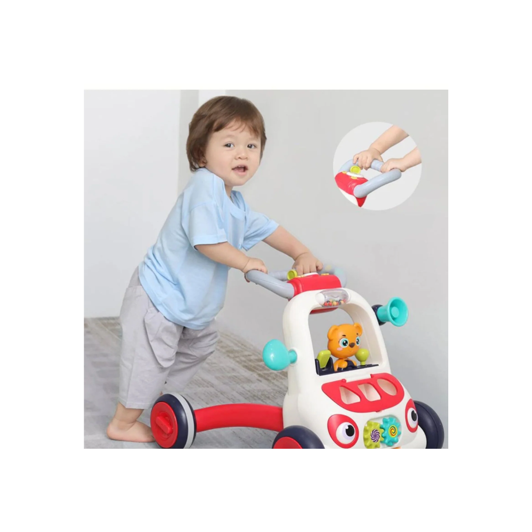 Hola Baby Walker with Activity Center Adjustable Speed Control Educational Push Walker