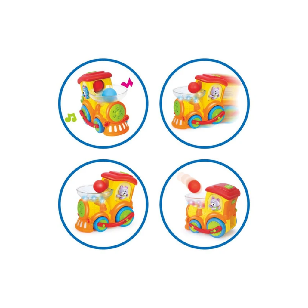 Hola Drop N Go Train Toy for Kids Interactive Ball Drop Train with 3 Play Modes Educational Learning Toy