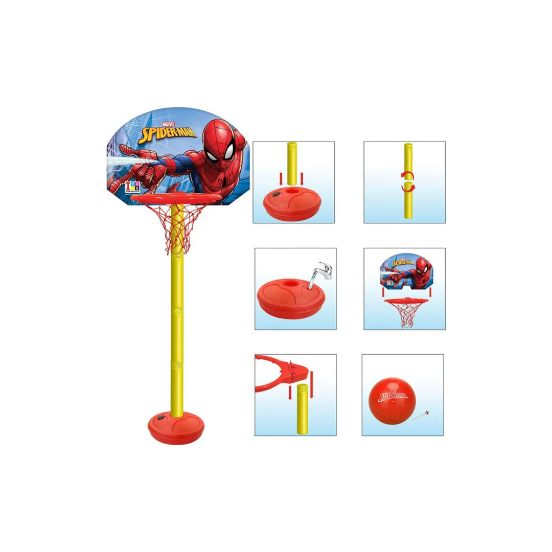 Itoys MARVEL Spider-Man Basketball and Adjustable Net & Stand Set