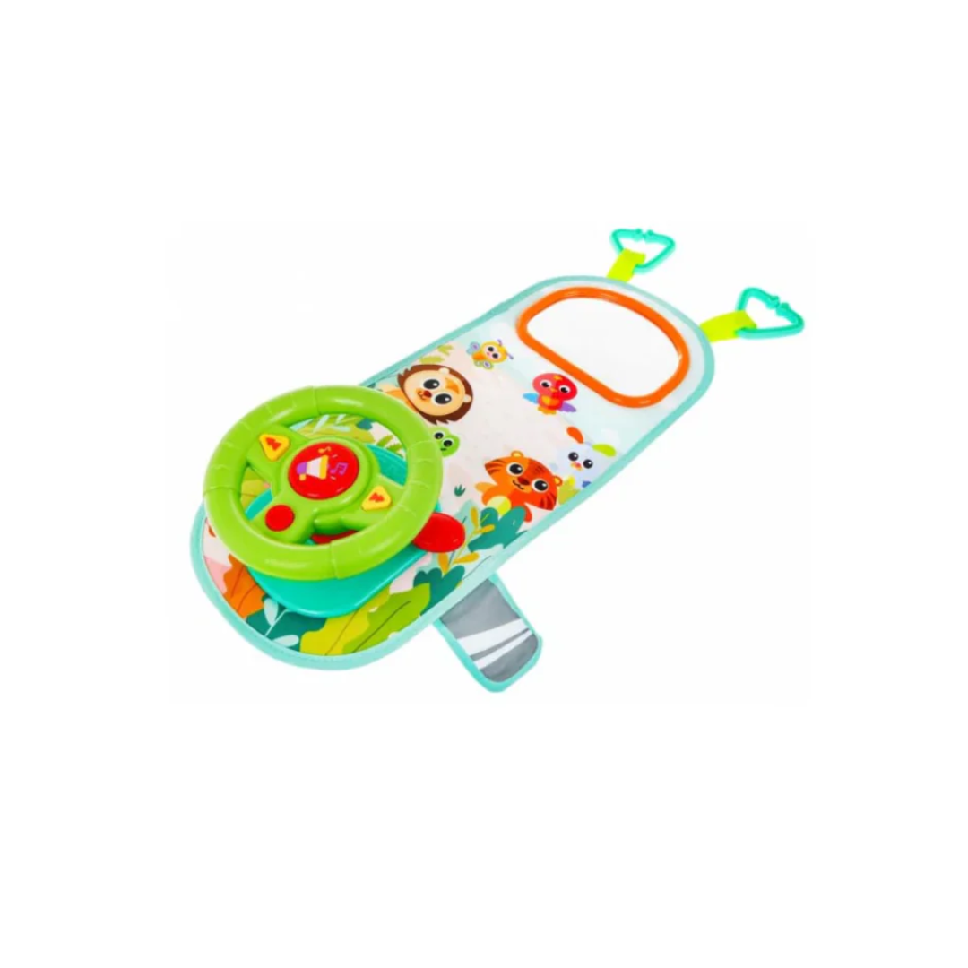 Hola Baby Car Steering Wheel with Lights Music Indicator and Horn Pretend to Drive Toy
