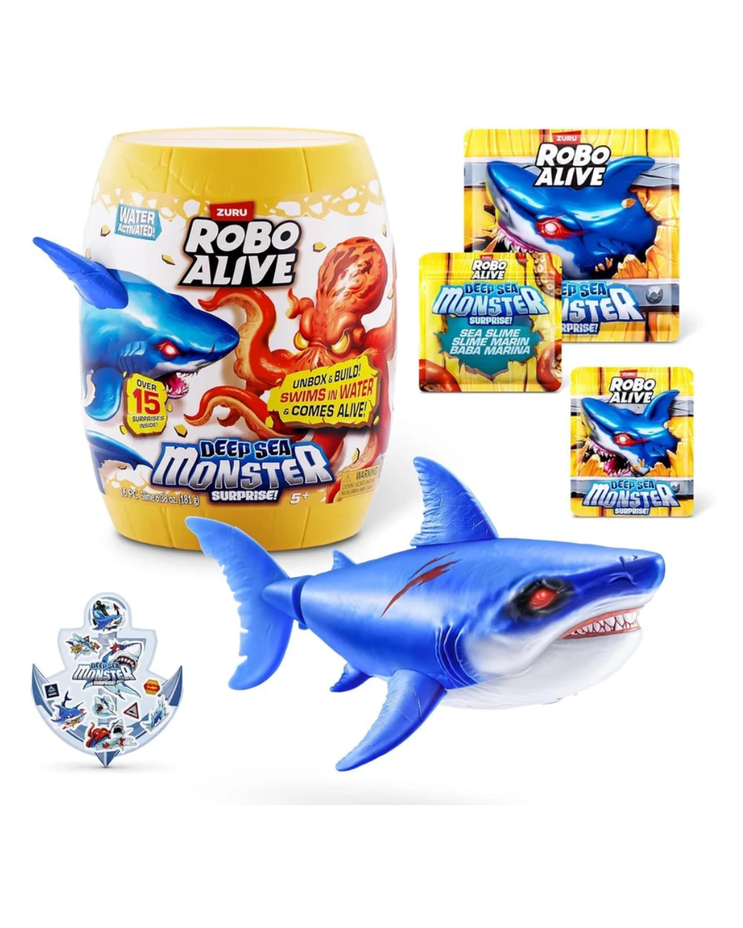 ZURU Robo Alive Deep Sea Monster Surprise Barrel Toy