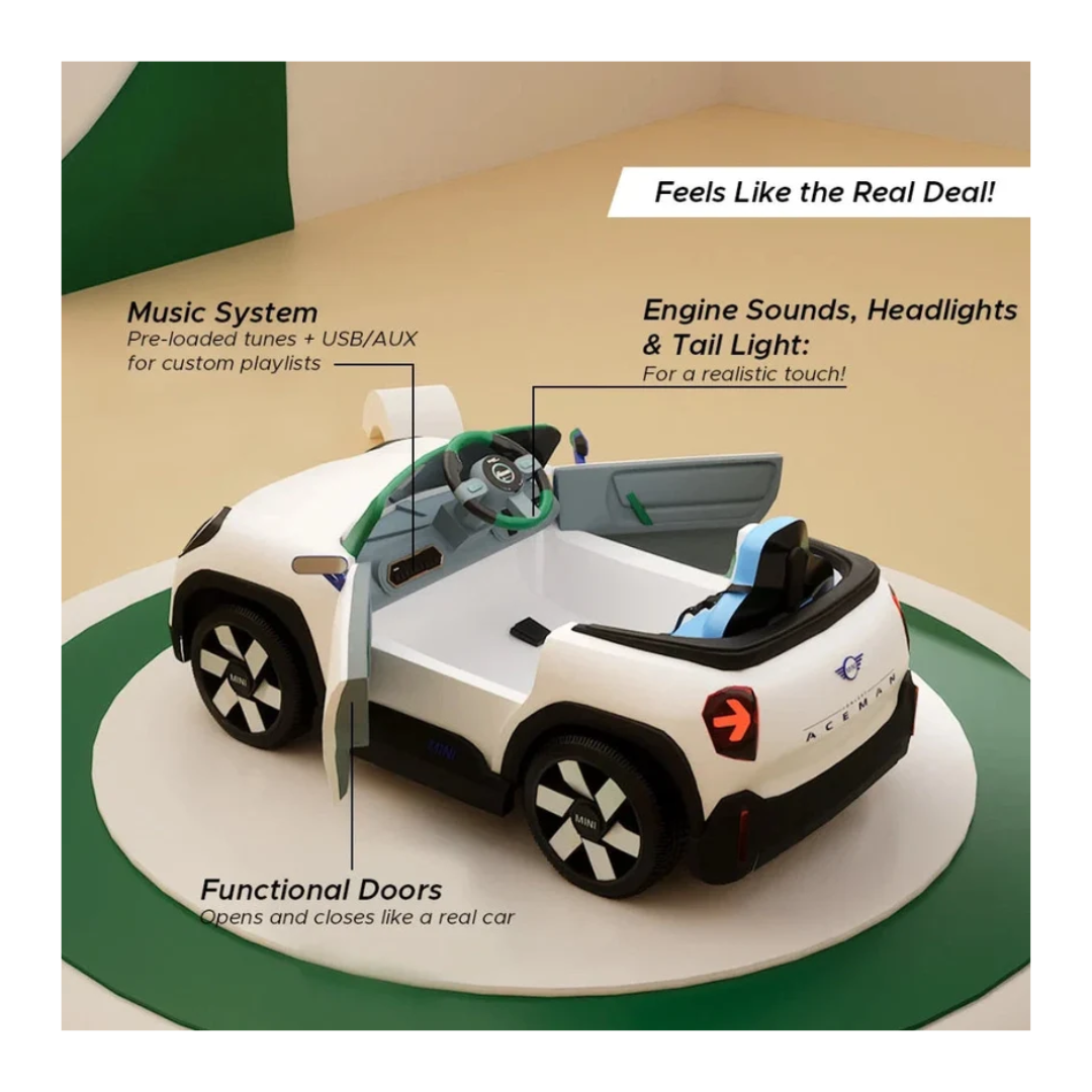 Emotorad Formula Fun Battery Oprated  Car Mini Cooper Aceman -White