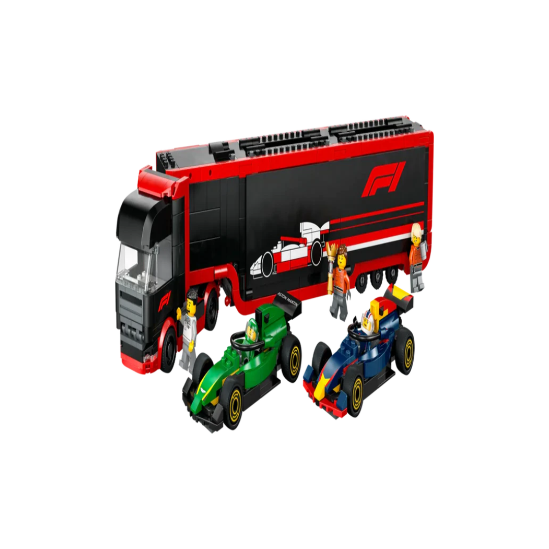 Lego 60445 City F1 Truck with RB20 & AMR24 F1 Cars (1086 Pieces)