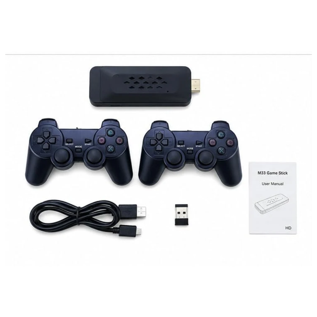 M33 2.4G Wireless Game Station 1080P with 45 Emulators & Dual Controllers