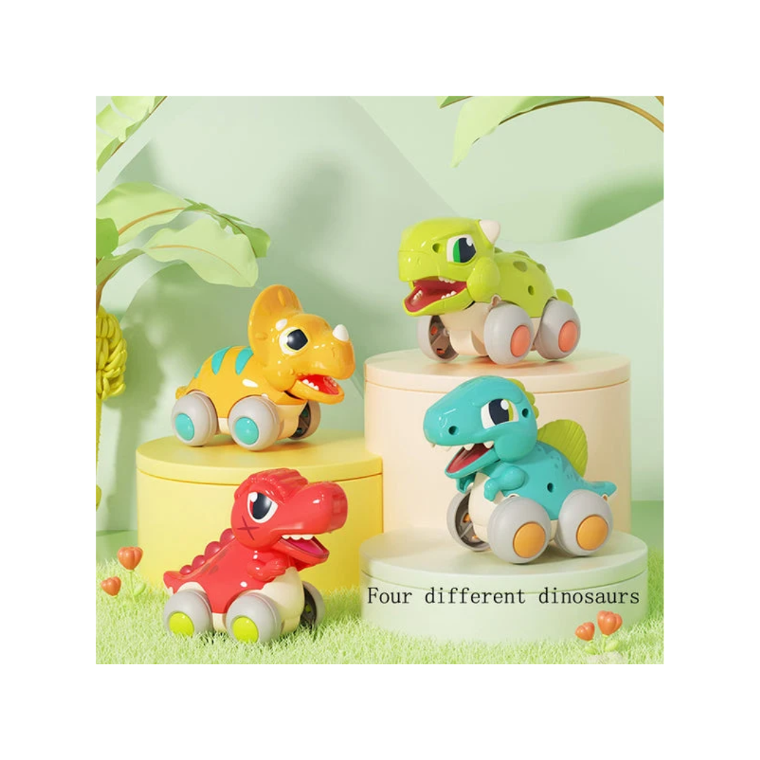 Hola Cool Run Dinosaur Friction Powered Push & Go Dinosaur for Kids Cute Walking Dinosaur Toy Assorted Color