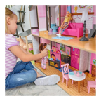 KidKraft Windmill Elevator 2-in-1 Wooden Barn & Dollhouse with Horse and Lights & Sounds, Over 3 Feet Tall