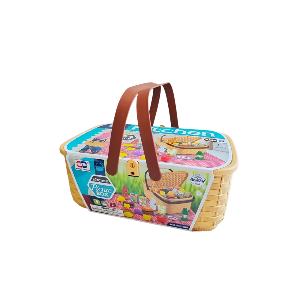 Rainbow Toys Kitchen Picnic Basket Play Set 24 pcs
