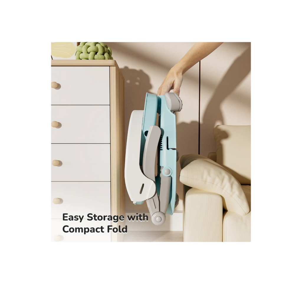 R For Rabbit Candy Pop Booster Chair - 4 Level Height Adjustment, Travel Friendly Aqua Blue