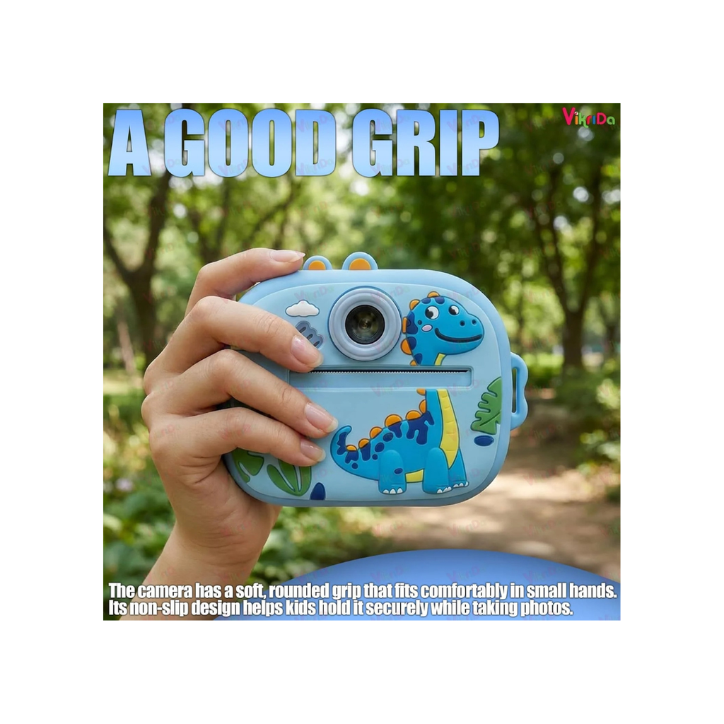 Rainbow Toys Instant Print Camera for Kids 1080P HD Digital Camera with Video Recording, Built-in Printer Assorted Color