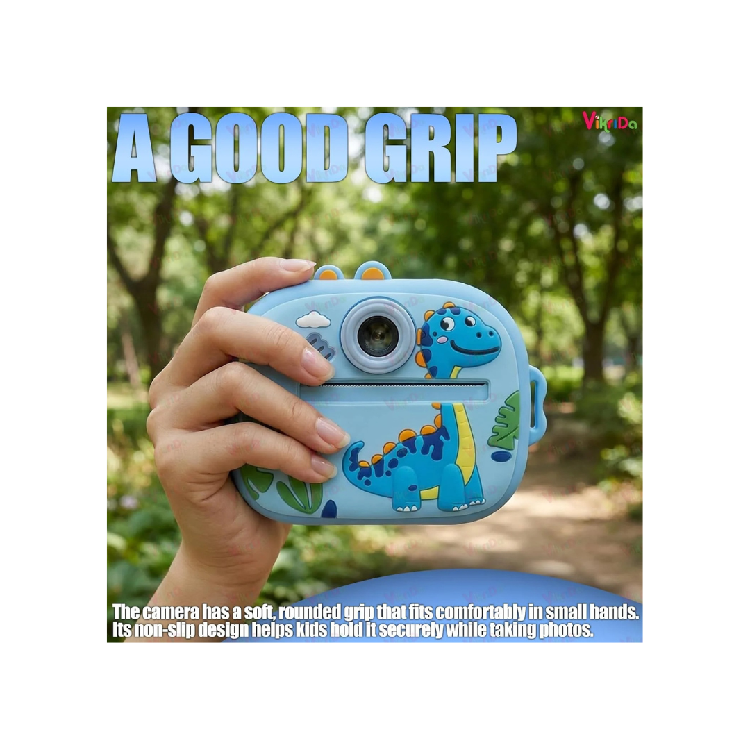 Rainbow Toys Instant Print Camera for Kids 1080P HD Digital Camera with Video Recording, Built-in Printer Assorted Color