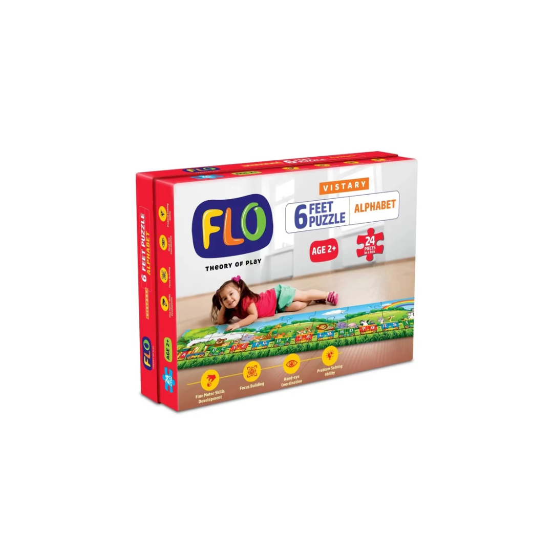 Flo 6 Feet Puzzle Alphabet Floor Puzzle for kids, Multicolour, 2Y+