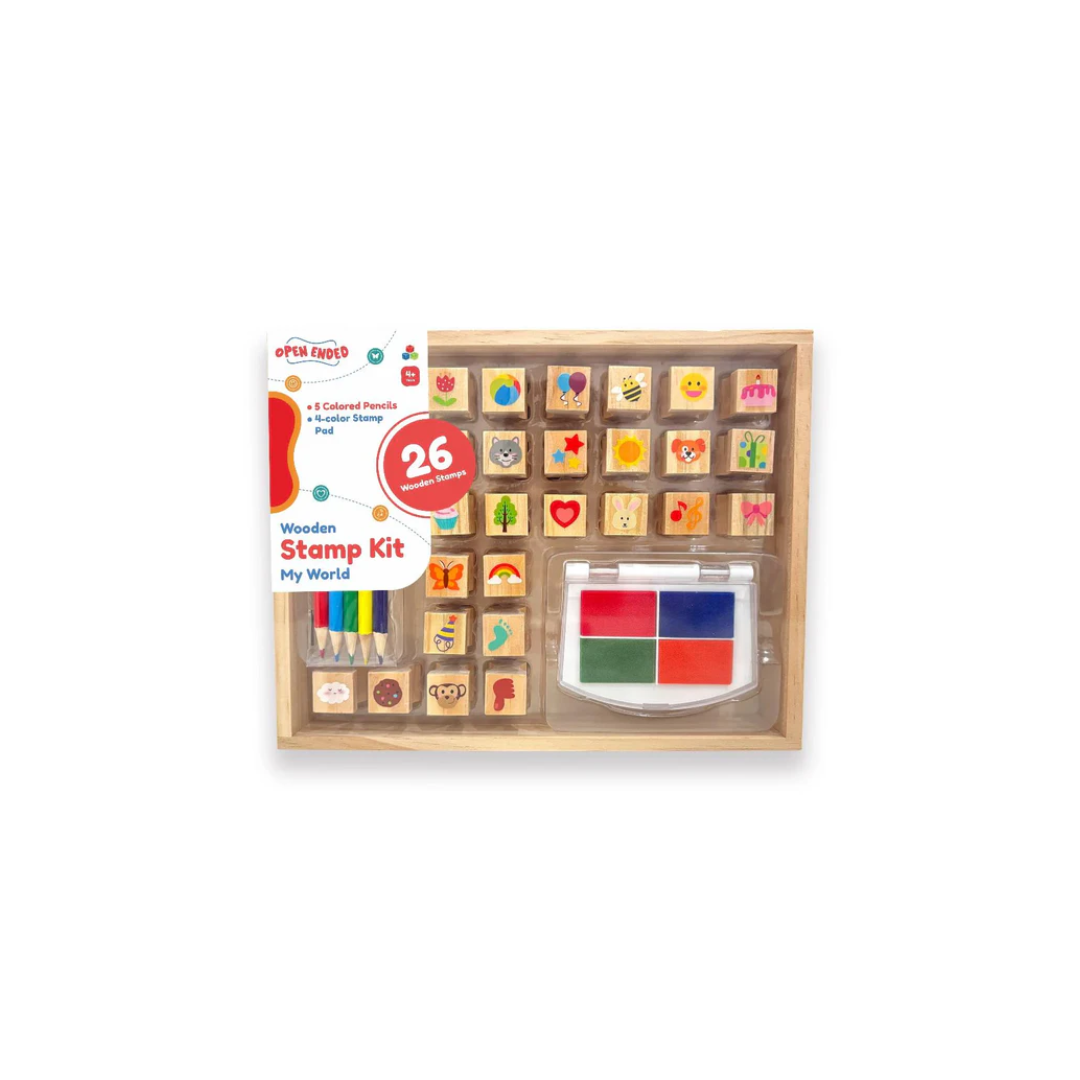 Open Ended Wooden Stamp Kit My World