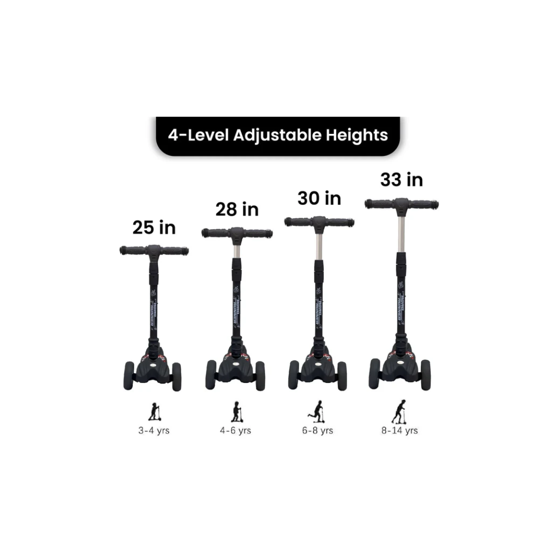 R for Rabbit Road Runner The Smart And Smooth Kids Scooter - Black
