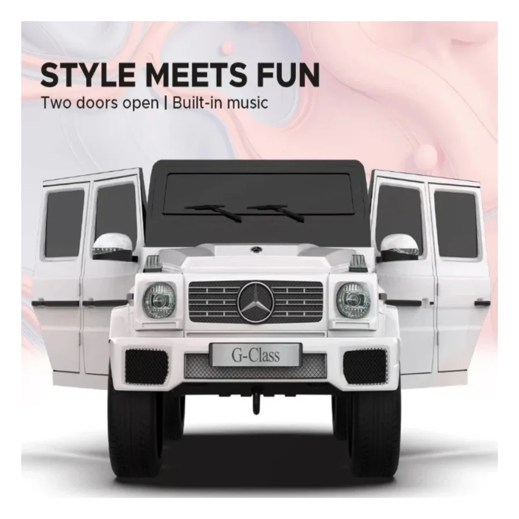 EMotorad Formula Fun Battery Oprated Mercedes Benz G-Wagon Ride-On Car, White