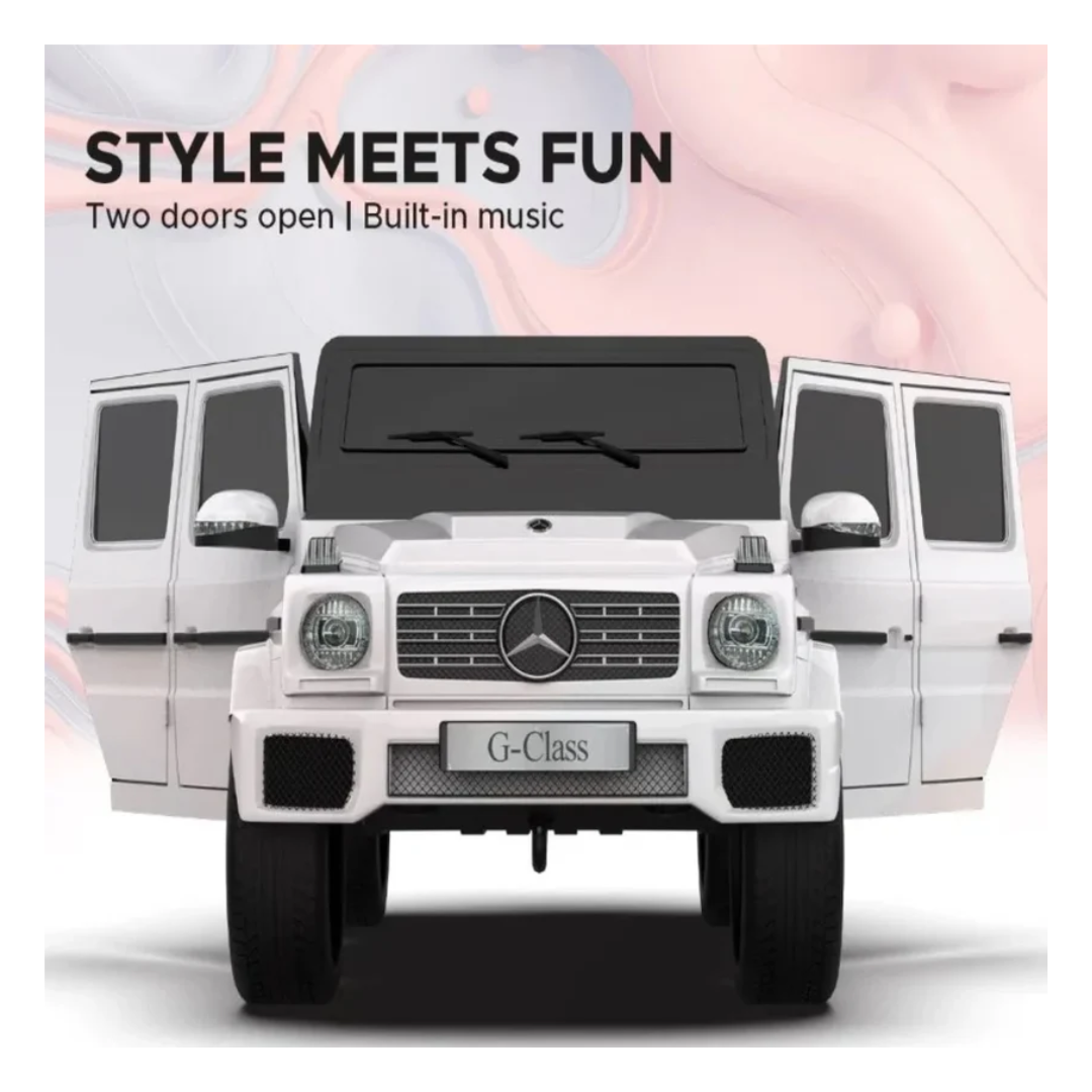 EMotorad Formula Fun Battery Oprated Mercedes Benz G-Wagon Ride-On Car, White
