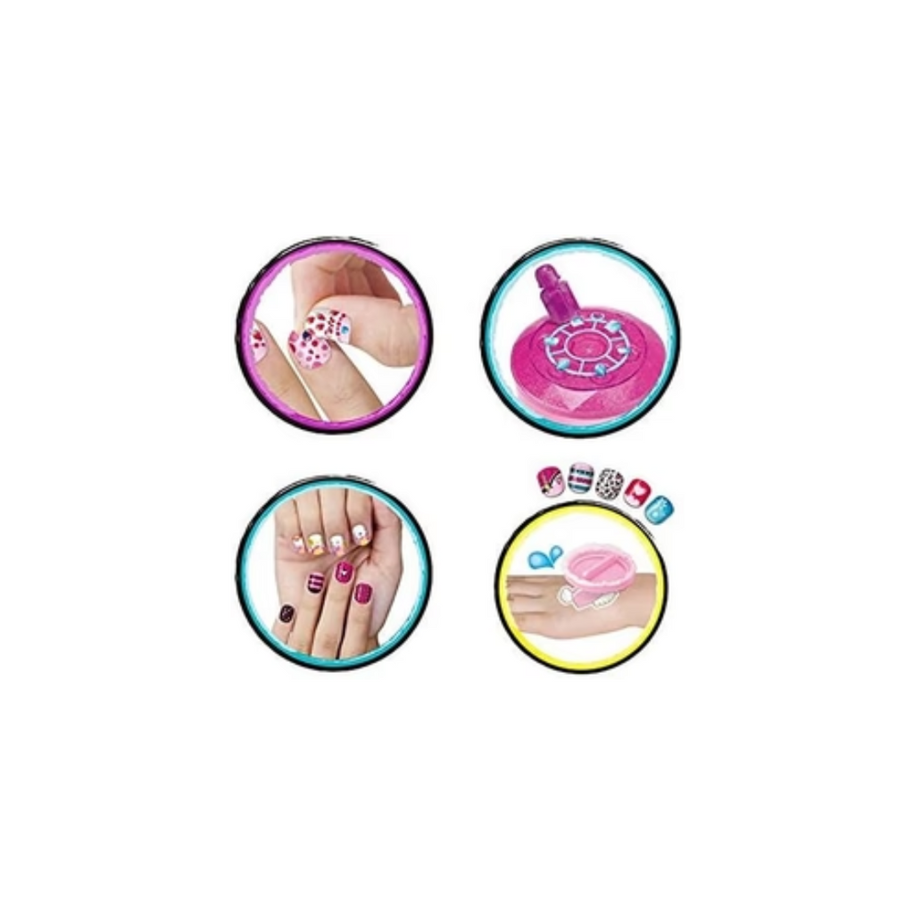 Girls Creator Nail Art & Color Tatto Set, Emoji Pedicure and Manicure Kit
