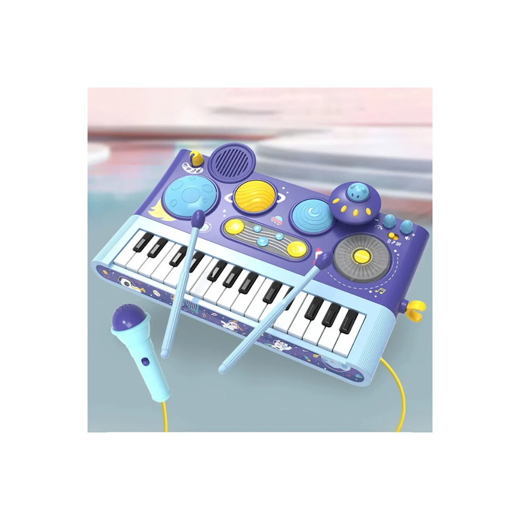 Early Learning Piano Keyboard Toy Infant Toys – Electronic Music Set with Microphone, Lights & Educational Modes