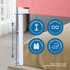 Mee Mee Bed Rail Guard 6 ft (180 × 72 cm) Adjustable Safety Rail for Babies Animal Train