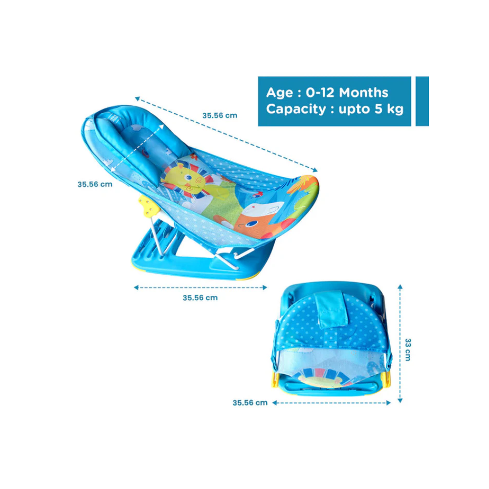 Mee Mee New Born Spacious Baby Bather Bath Chair - Blue