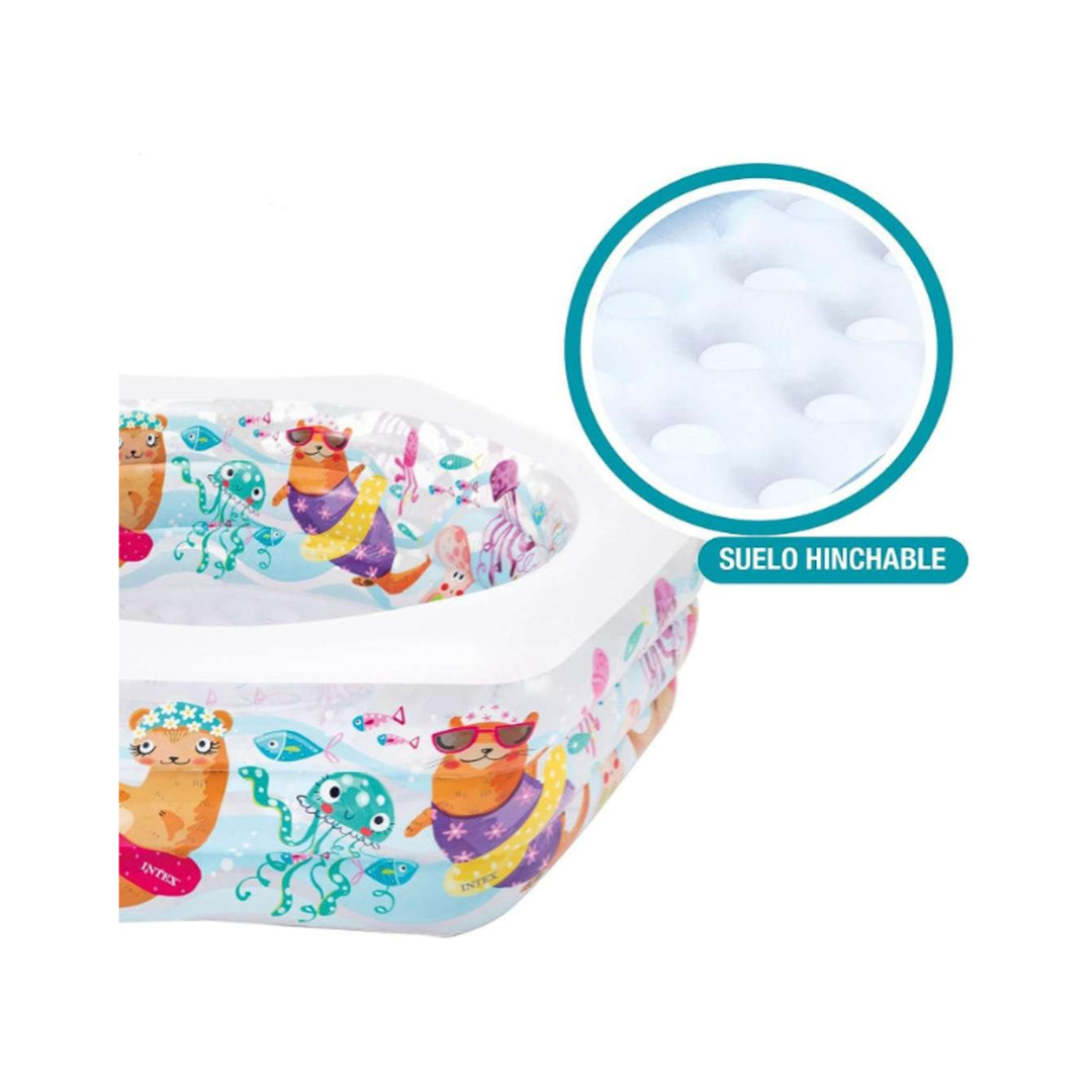 Intex Swim Center Ocean Reef Inflatable Pool, 75 inch X 70 inch X 24 inch (56493)