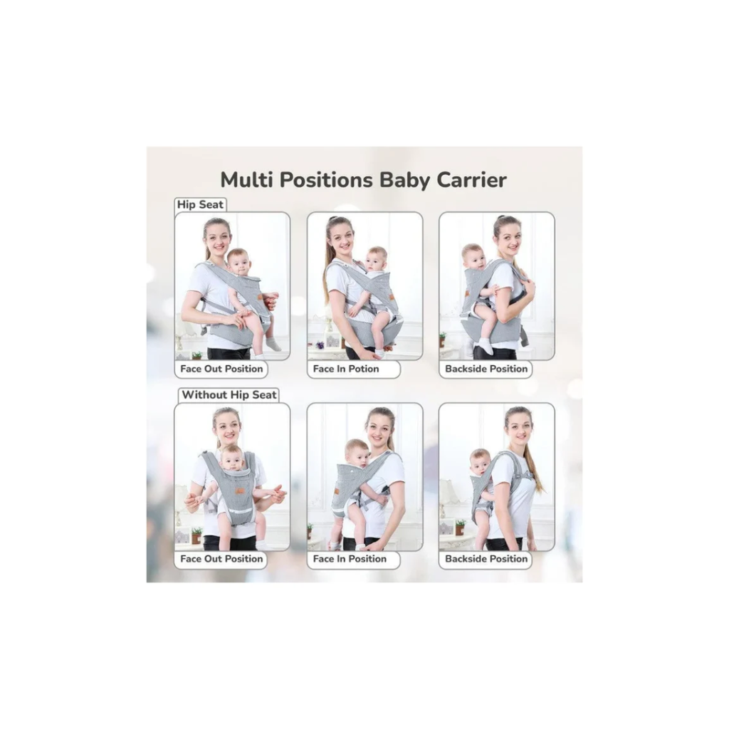 R For Rabbit Upsy Daisy Ergo 8-in-1 Hip Seat Baby Carrier Light Grey