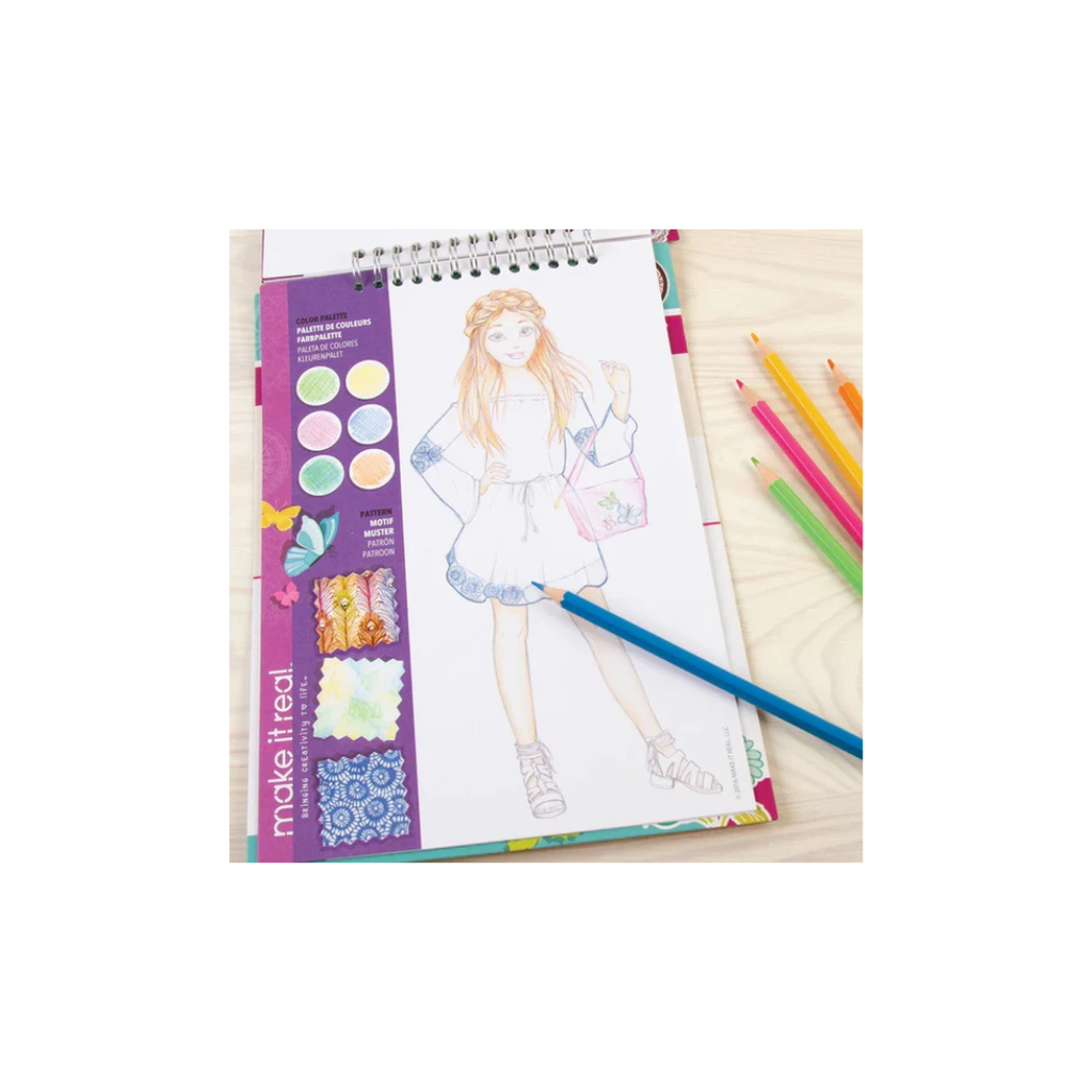 Make It Real- Fashion Design Sketchbook: Blooming Creativity