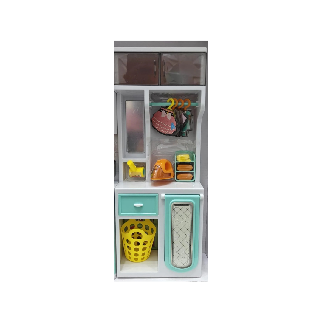 Lumo Bathroom Playset Home Toilet, Shower & Washing Machine with Light & Sound Pretend Play Set with Accessories