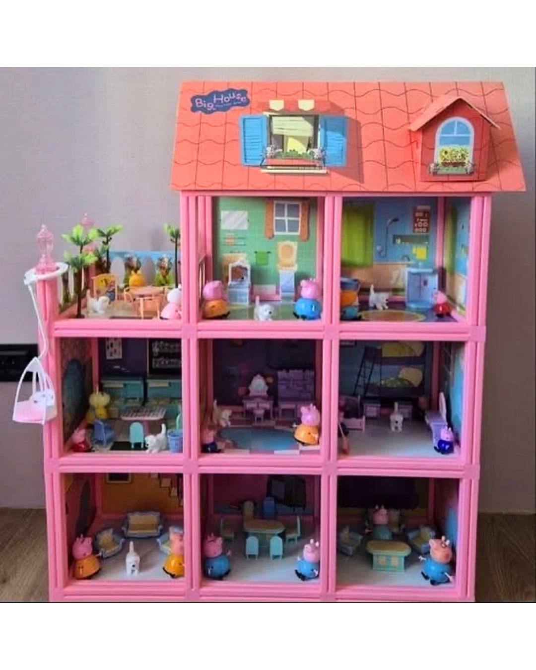 Rainbow Toys Deluxe Big Doll House Playhouse with Furniture & Accessories