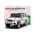 EMotorad Formula Fun Mercedes Benz G-Wagon Ride-On Car for Kids (White)