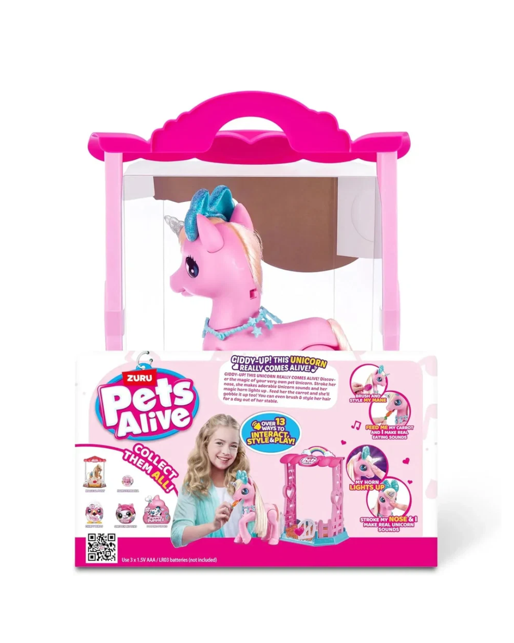 Zuru Pets Alive – My Magical Unicorn & Stable Interactive Unicorn