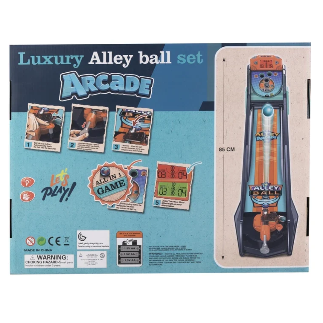Electronic Alley Arcade Ball Game – Luxury Alley Ball Set with Light & Sound, 85+ CM Long