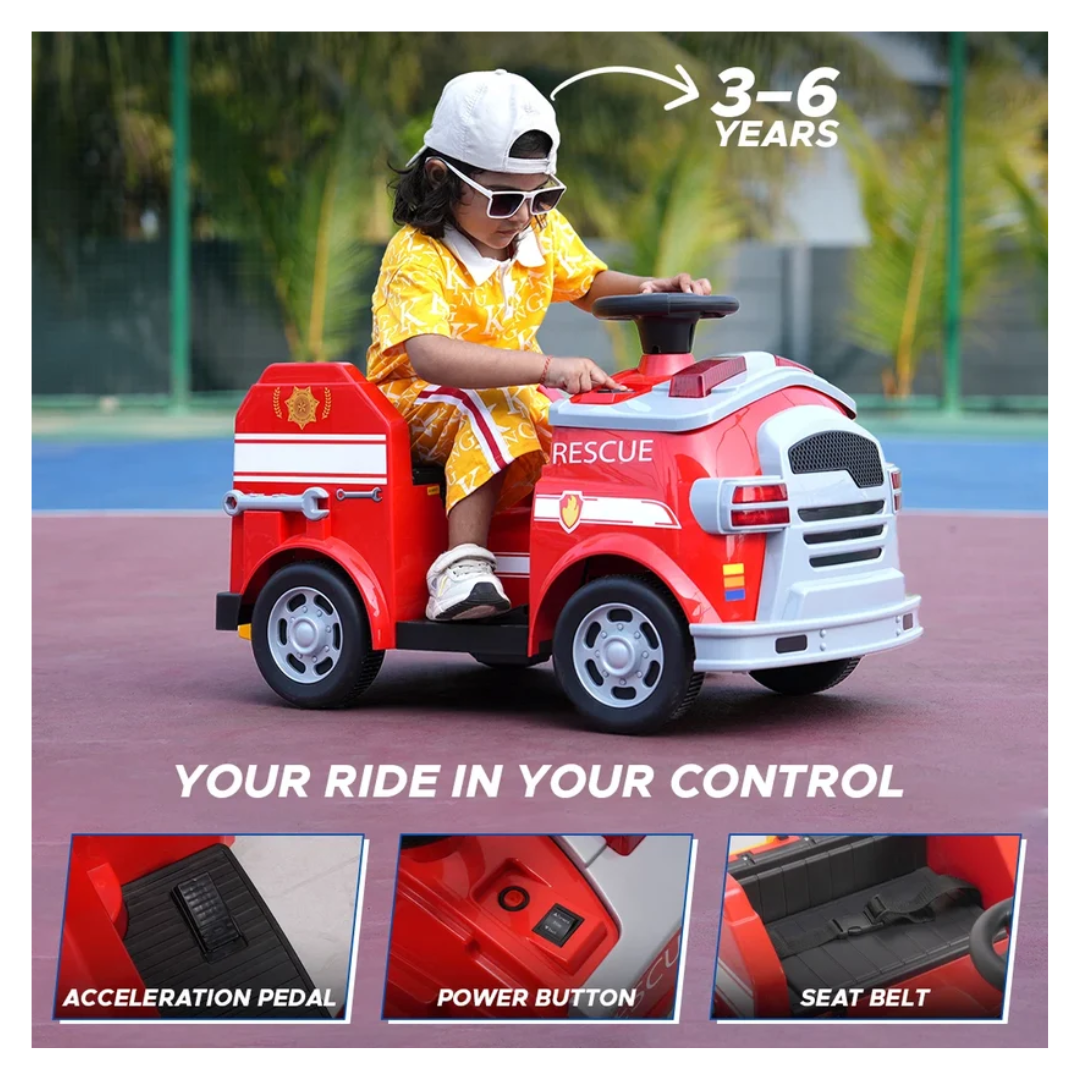 EMotorad Formula Fun Battery Oprated Fire Truck Red