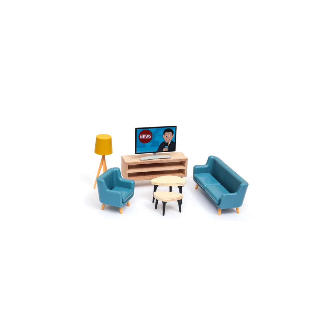 Open Ended Wooden Dollhouse Modern Villa