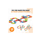 Mirana Block Rider Toy Train Set for Kids - Colorful Track Set 131Pcs