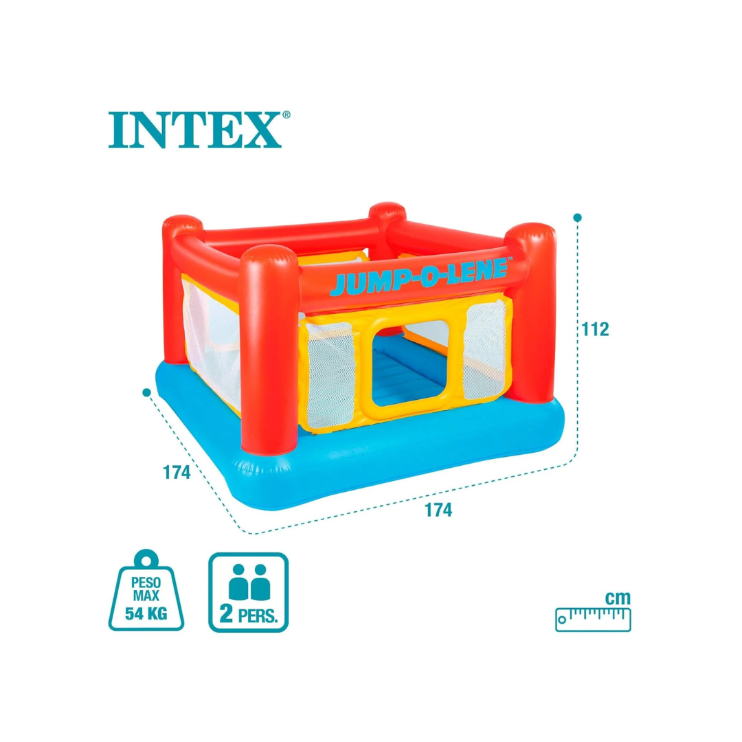 Intex Jump-O-Lene Playhouse, Kids Inflatable Bounce House (48260)