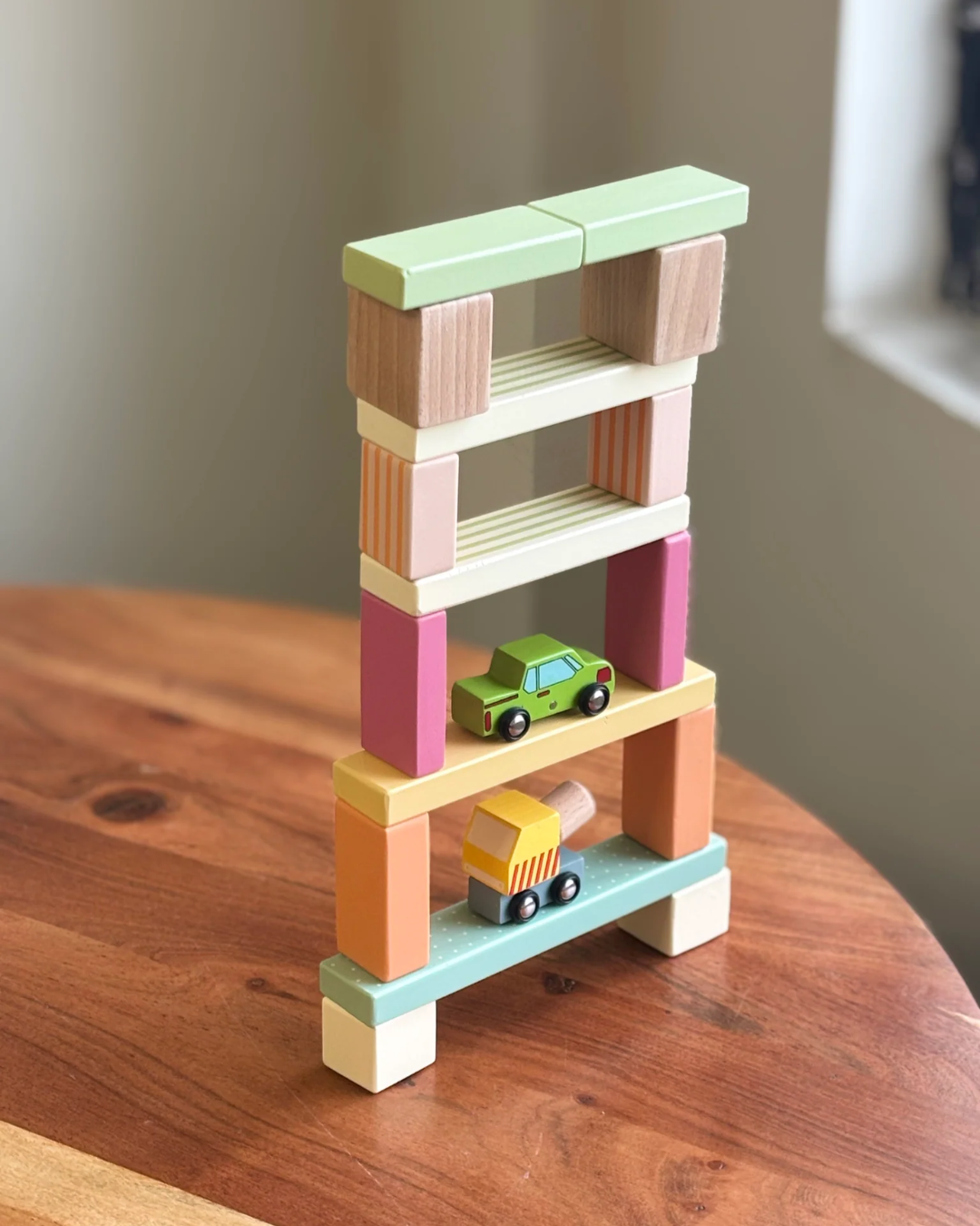 Playbox Multicolor Wooden Mini Candy Building Blocks Play Toy Set for Toddler & Kids Baby Toys