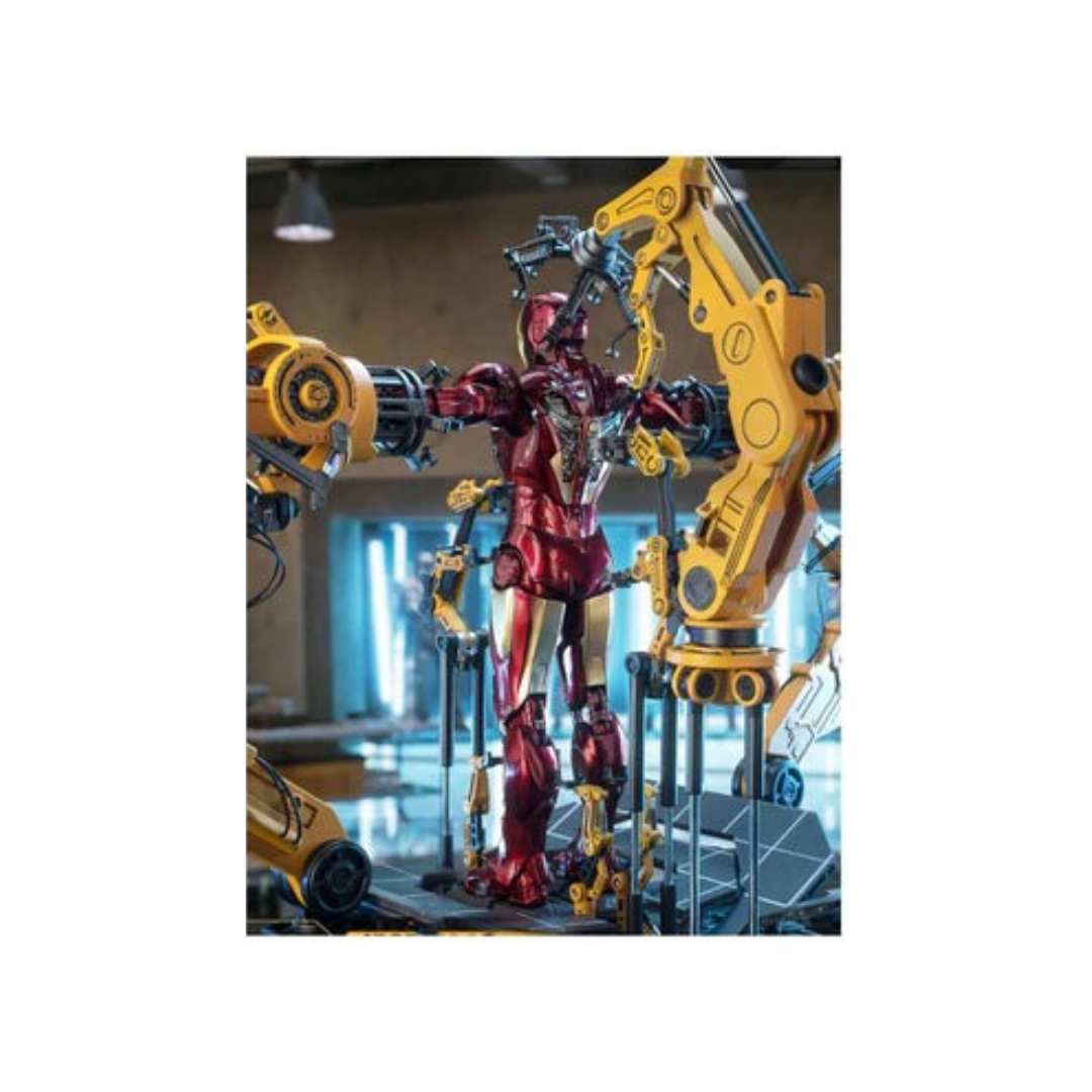 ZD Toys: Iron Man MK4 With Suit-Up Gantry - 7In Action Figure