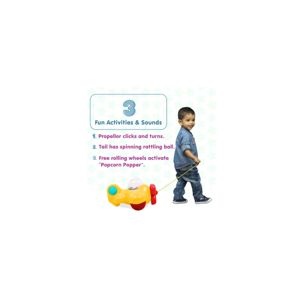 Funskool Giggles 2In1 Toddle Shape Sorting Cube And Aeroplane Pull Along Toy