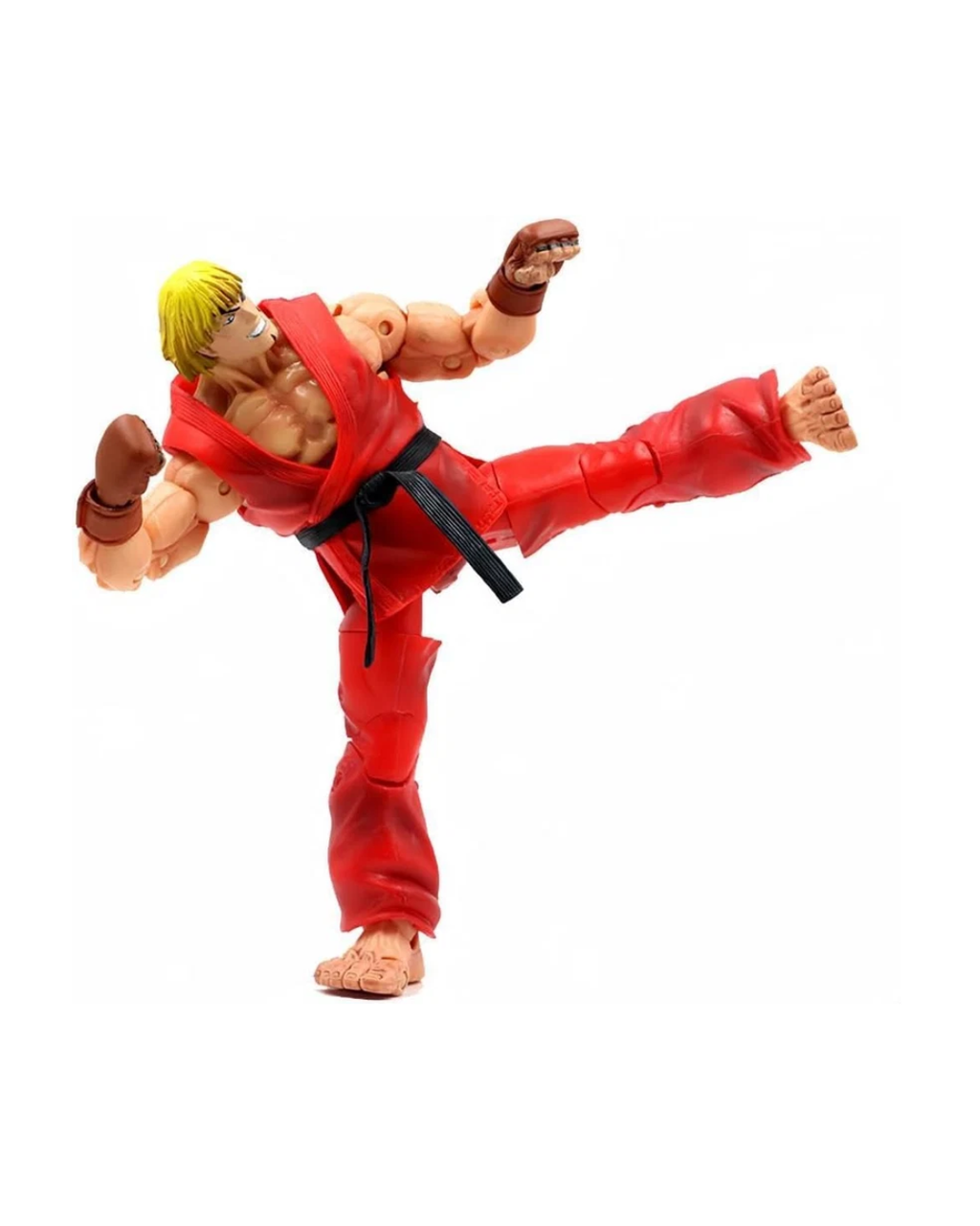 Street Fighter Ken Masters Action Figure 35 Points of Articulation Premium Collectible Figure Red