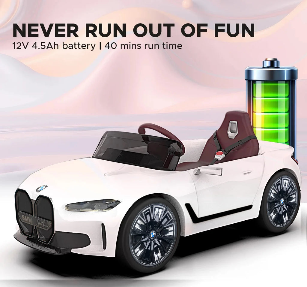 EMotorad Formula Fun Battery Oprated BMW i4 Ride-On Car, White