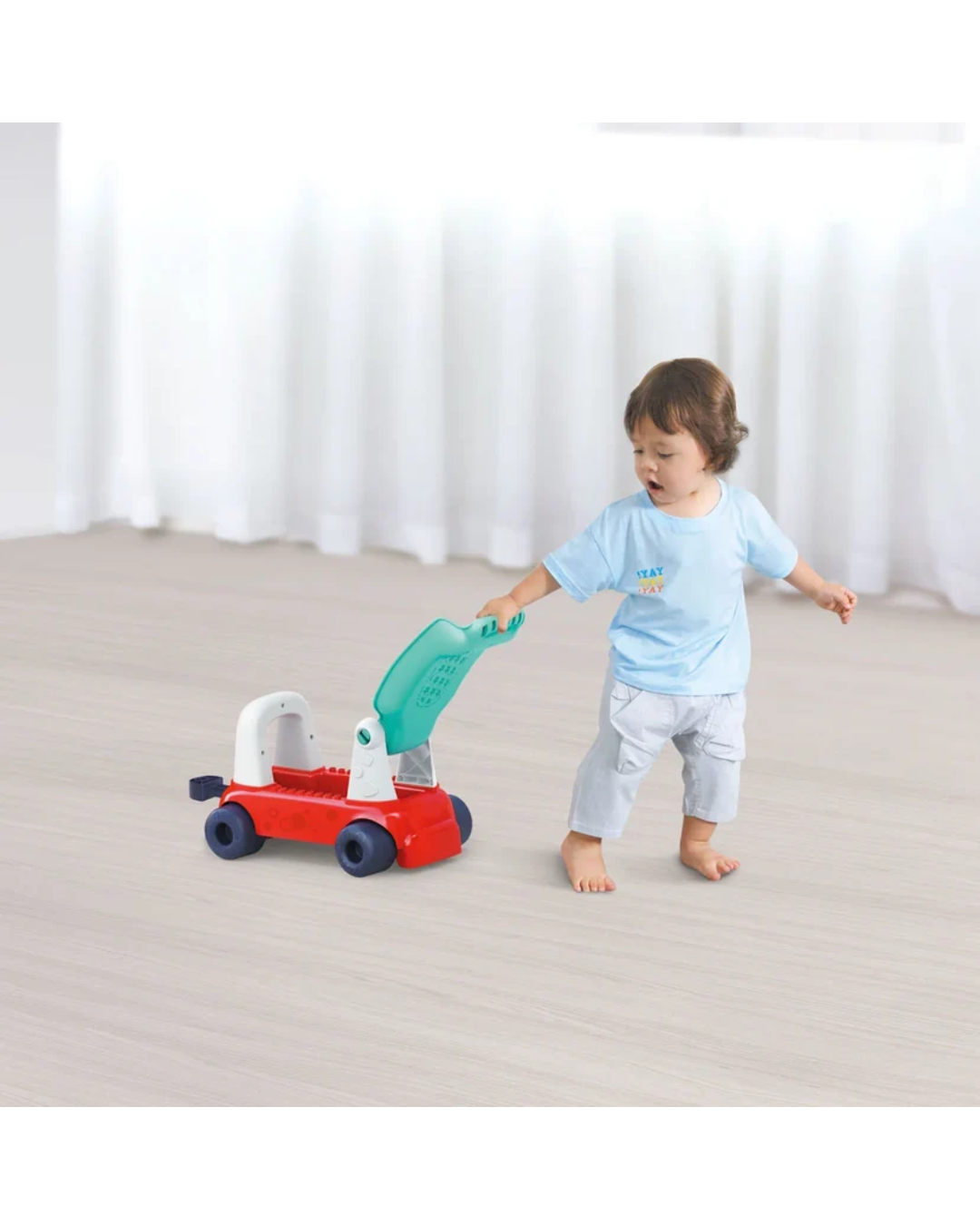 Hola 4 in 1 Push Walker & Ride-On Learning Train for Toddlers Musical Activity Walker 12-36 Months
